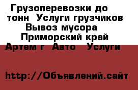 Грузоперевозки до 1,5 тонн. Услуги грузчиков. Вывоз мусора  - Приморский край, Артем г. Авто » Услуги   